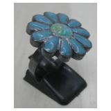 S.S. Zuni Vtg Hallmarked Turquoise Ring