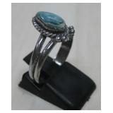 S.S. Vtg N/A Hallmarked Turquoise Ring