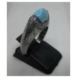 S.S. SW Hallmarked Czs. Turquoise Ring