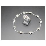 Hawaiian Plumeria Flower Anklet S.S Ring Set See