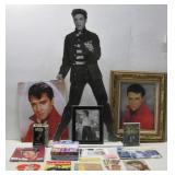 Wooden Elvis Cut Out, Vtg Framed Elvis See Info