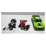 (3) Assembled Lego Race Cars