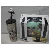 Yoda Child On Board Doll & Jack Skellington Cup