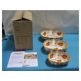 NIOB Set Of Three Decorative Autumn Bowls