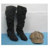 Womens Boots Sz 8 & Sequence Leopard Print See