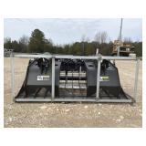 Skid Steer Rock Grapple Bucket Attachment