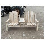 Cedar Log Gossip Bench