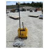Industrial Mop, Pail And Squeegee