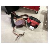 Leather Nail Bag, Harness And Knee Pads