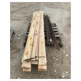 Cedar Siding and Steel Stakes