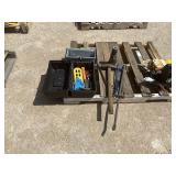 Tool Box, Pry Bars And Barn Jacks