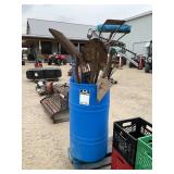 Water Barrel And Garden Tools