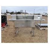 Commercial Stainless Double Well Sink