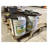 Pails of Grease and Grease Gun