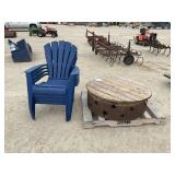 Fire Pit With Table Top and Chairs