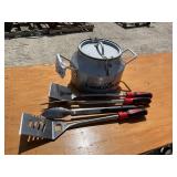 Snap On Barbeque Utensils and Can Cooker