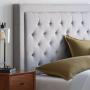 King Upholstered Diamand Tufting-Headboard-Stone