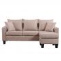Modern Linen Fabric Small Space Sectional Sofa