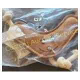 PREMIUM LEATHER & WOOL DOG TOY