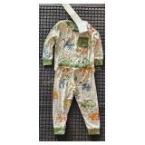 DINO DUDE PAJAMA SET 9-12 MONTHS