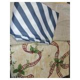 6 TABLE PLACEMENT MATS AND SHOWER CURTAIN