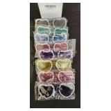8PC HEART SHAPED PARTY GLASSES