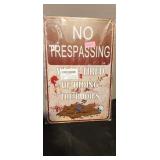 8X12 METAL NO TRESPASSING SIGN