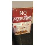 8X12 METAL NO TRESPASSING SIGN