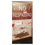8X12 METAL NO TRESPASSING SIGN