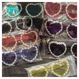 8PC HEART PARTY GLASSES