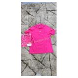 2 MEN'S LARGE PINK POLO SHIRTS