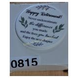 10 CT HAPPY RETIREMENT ORNAMENTS