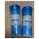 2 BOTTLES OF NATURAL SPRING SALT