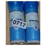2 BOTTLES OF NATURAL SPRING SALT