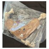 PREMIUM LEATHER &WOOL DOG TOY