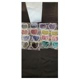 8PC HEART SHAPED PARTY GLASSES