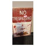 8X12 METAL NO TRESPASSING SIGN
