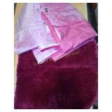 SHOWER CURTAIN AND FLOOR MAT