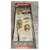KWIKSET BRASS FRONT DOOR LOCK SET COMPLETE WITH