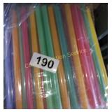 50 PK COLORED STRAWS