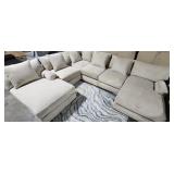 5PC MACY'S CHAISE LOUNGE SECTIONAL SOFA