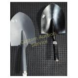 2 ROUND SHOVEL HEADS