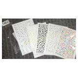 6PC EYE/BODY STICK ON JEWELS