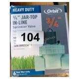 JAR TOP IN LINE VALVE