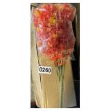 BOX OF ARTIFICIAL FLOWERS