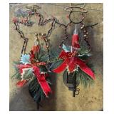 2 SOLAR CHRISTMAS ANGEL & SNOWMAN LIGHTS