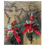 2 SOLAR CHRISTMAS ANGEL & SNOWMAN LIGHTS