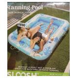 BLUE TOPICAL LEAVES 2 PERSON TANNING POOL