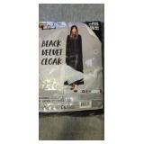 ADULT BLACK VELVET CLOAK