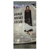 ADULT BLACK VELVET CLOAK